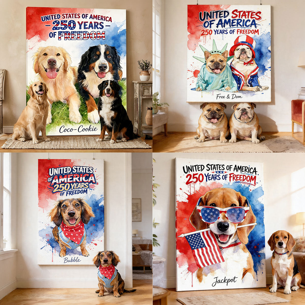 250e Anniversaire Avec Animaux - Toile Et Affiche Personnalisées
