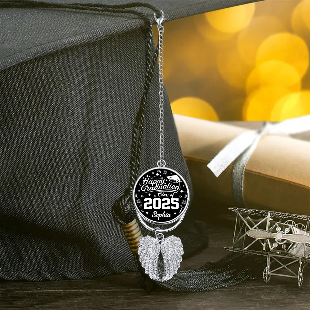 Joyeuse remise de diplôme ! Ornement d'ailes de remise de diplôme personnalisé