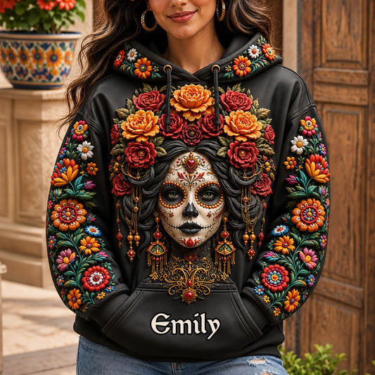 Day Of The Death - Personalized Latina Women All Over Shirt