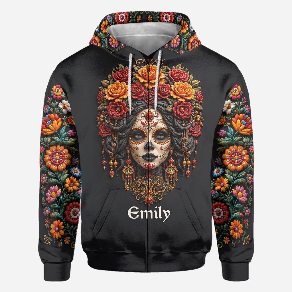 Day Of The Death - Personalized Latina Women All Over Shirt