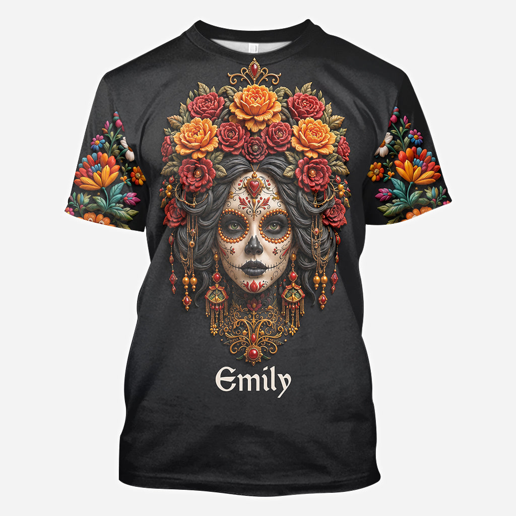Day Of The Death - Personalized Latina Women All Over Shirt