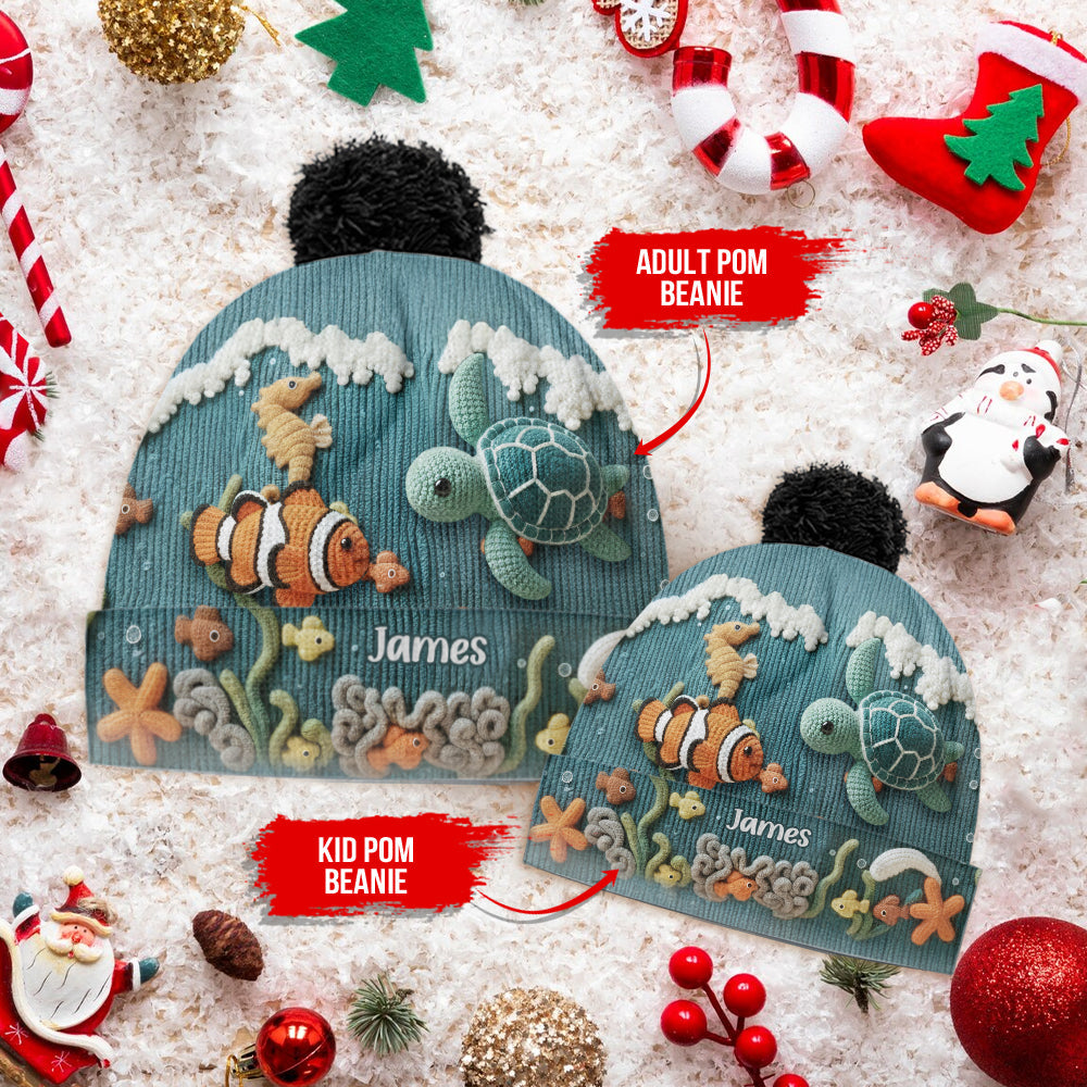 Amoureux de la mer, tortue - Bonnet tortue personnalisé