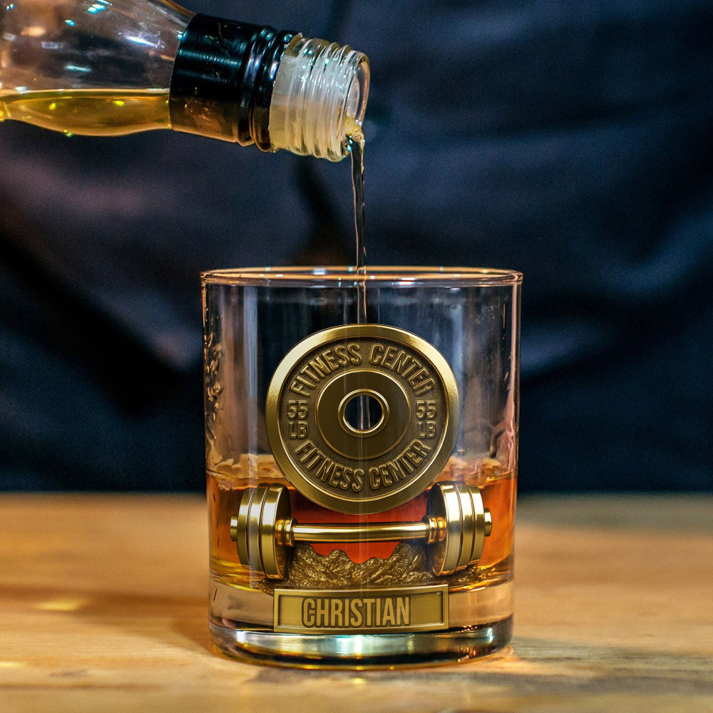 Pas de douleur, pas de gain - Verre à whisky fitness personnalisé