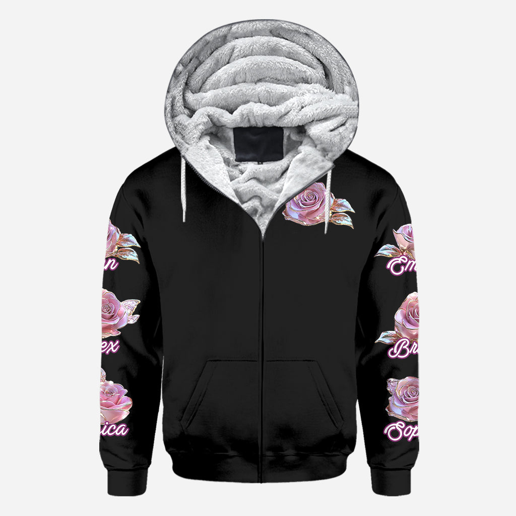 Fleurs pour maman/grand-mère - T-shirt personnalisé « Mère »