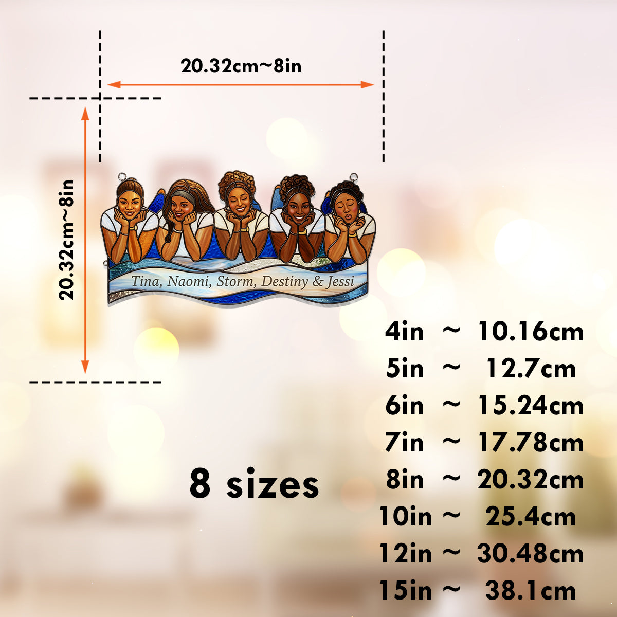 Custom Any Photo - Personalized Sibling Window Hanging Suncatcher Ornament