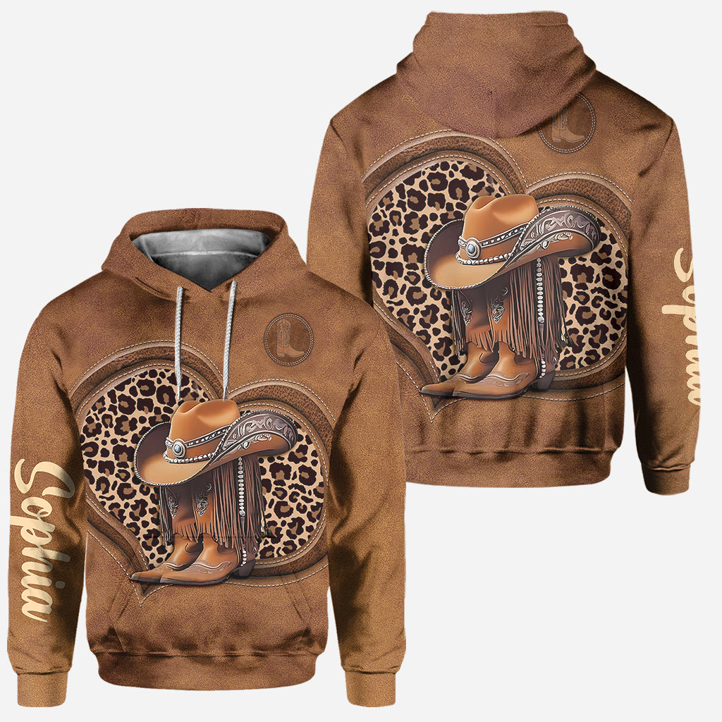 Cowgirl Boots - Personalized Cowgirl Hoodie and Leggings