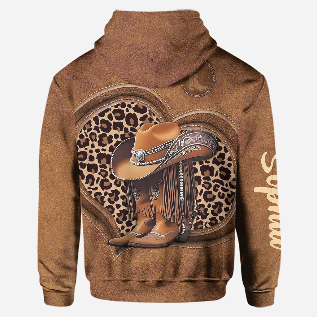 Cowgirl Boots - Personalized Cowgirl Hoodie and Leggings