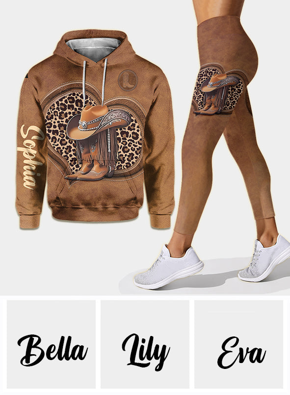 Cowgirl Boots - Personalized Cowgirl Hoodie and Leggings
