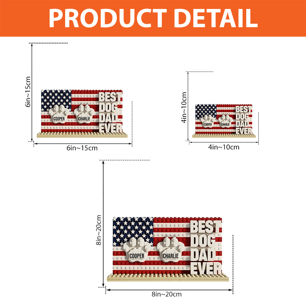 Best Dog Dad Ever - Personalized Dog Custom Shaped Acrylic Plaque