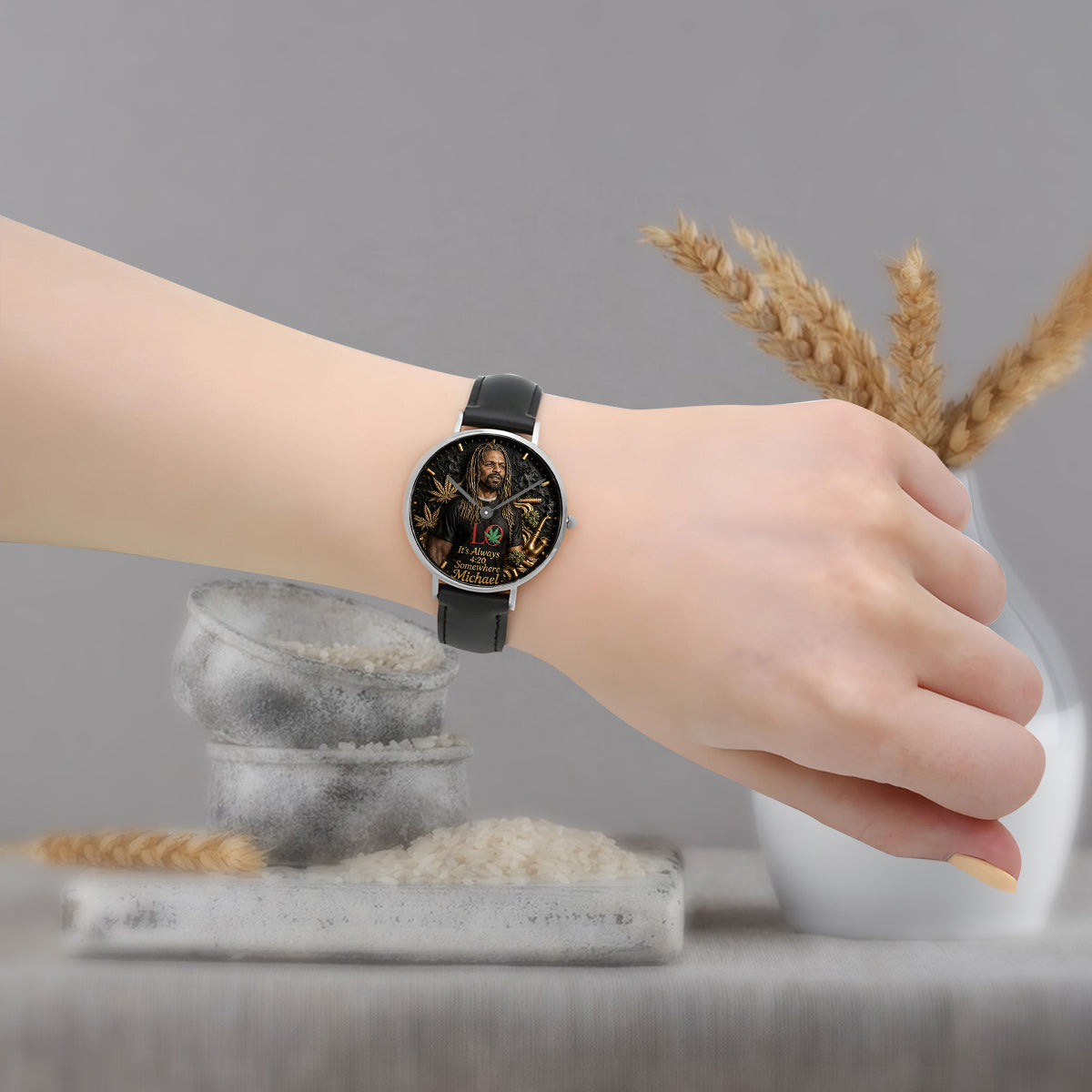 Le Papa le Plus Cool du Monde, Il est Toujours 4:20 Quelque Part - Montre Personnalisée