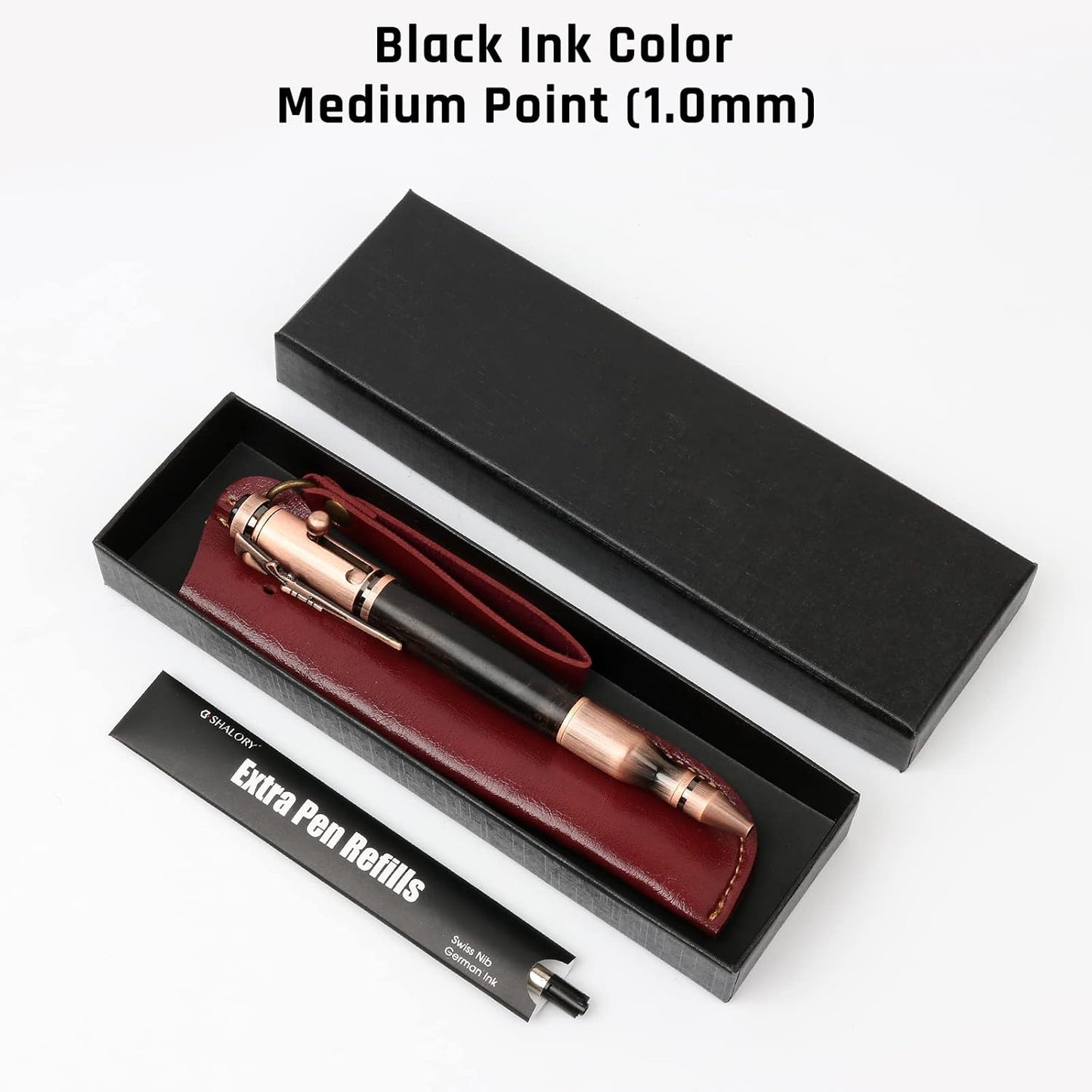 Bolt Action Pen with Compass & Extra Refill