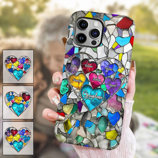 Grandma's Mom's Sweethearts - Personalized Grandma Full Print Phone Case