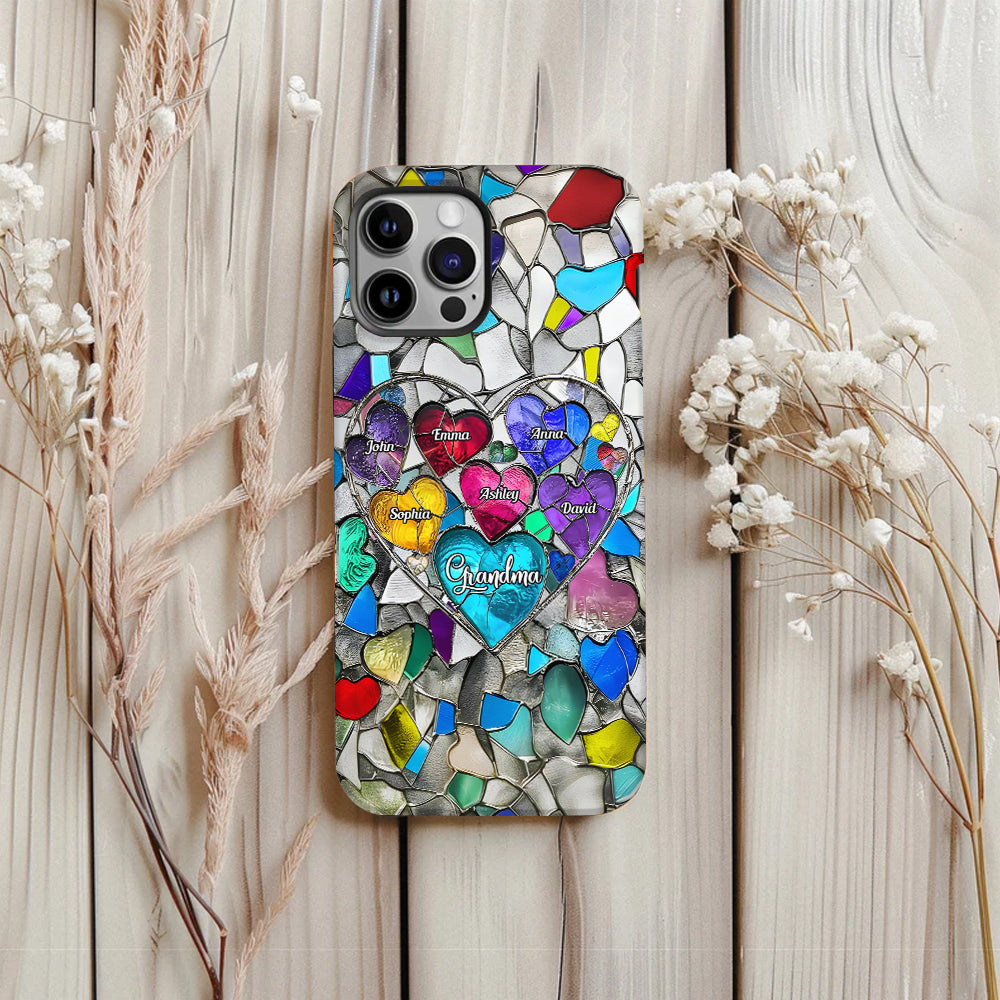 Grandma's Mom's Sweethearts - Personalized Grandma Full Print Phone Case