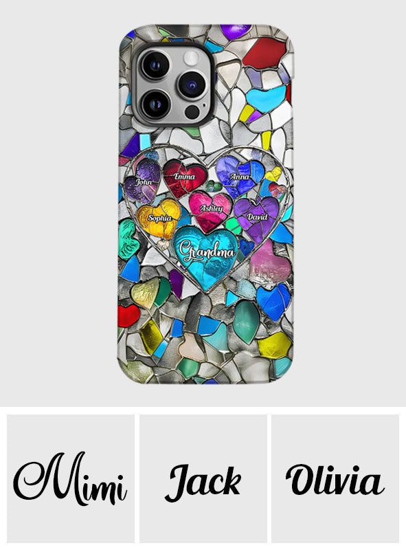 Grandma's Mom's Sweethearts - Personalized Grandma Full Print Phone Case
