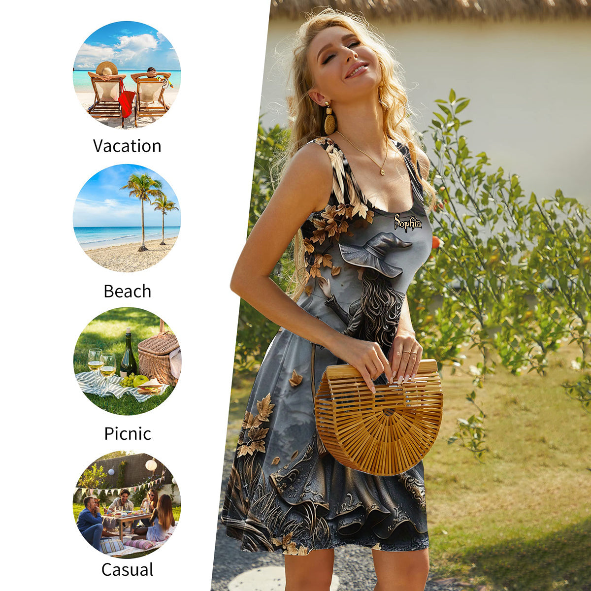 Belle Sorcière - Robe sans manches de sorcière personnalisée