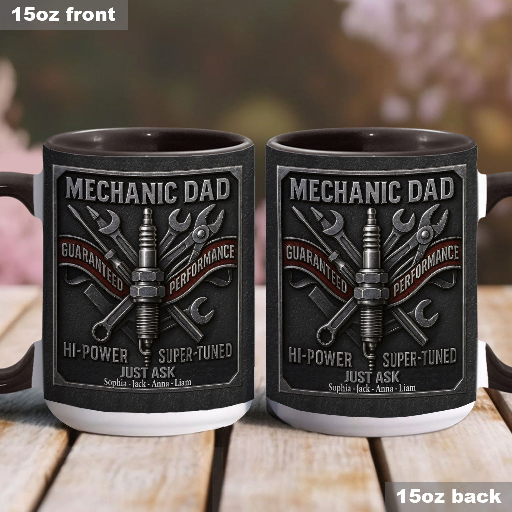 Mechanic Dad - Personalized Mechanic Accent Mug