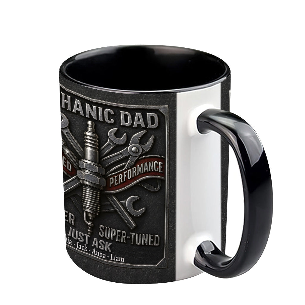 Mechanic Dad - Personalized Mechanic Accent Mug