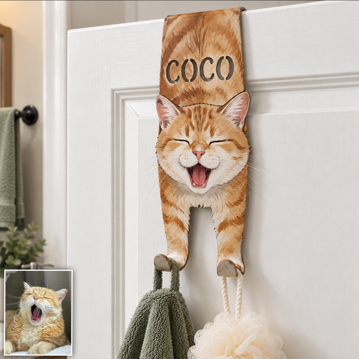 100% Liquid - Personalized Cat Metal Door Hooks