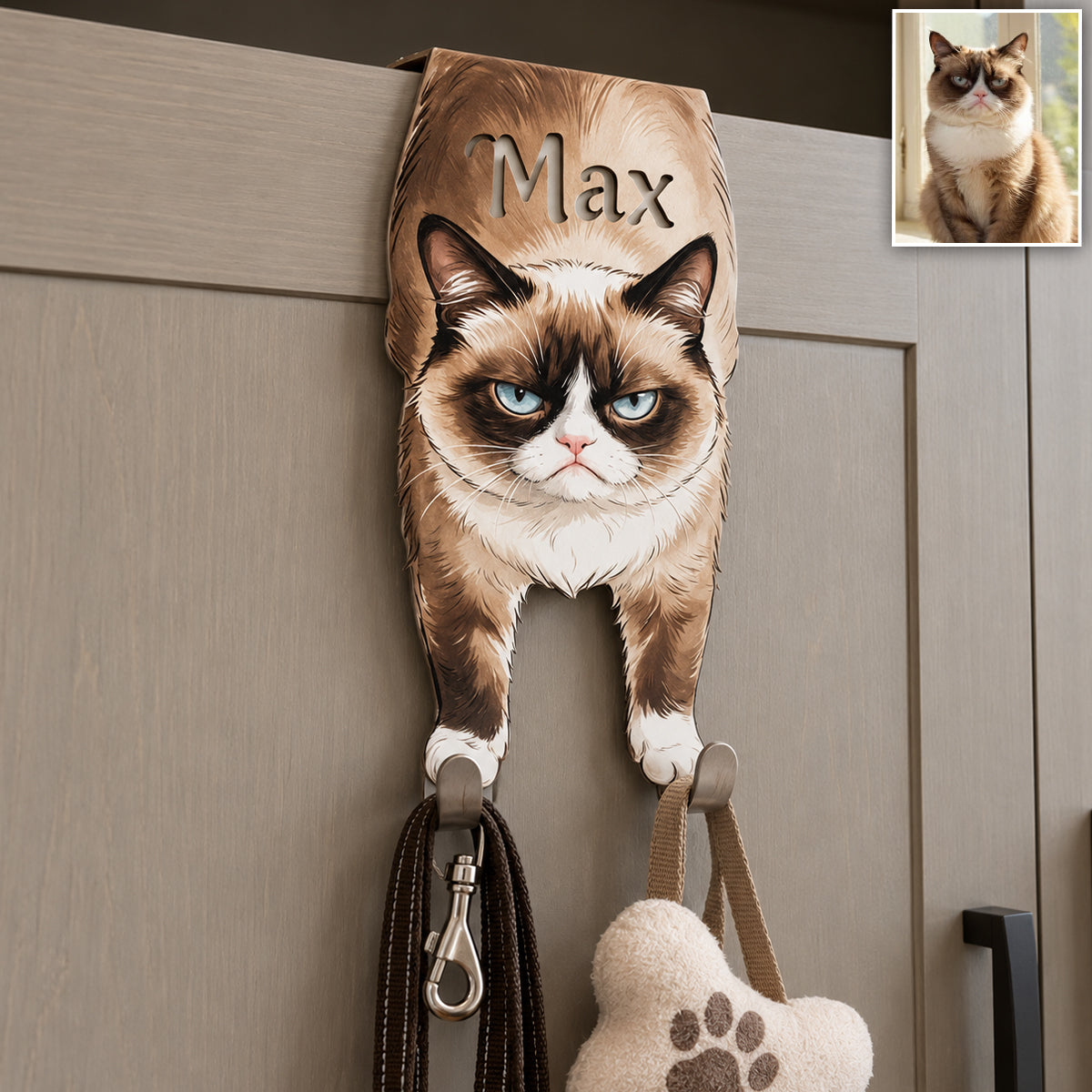 100% Liquid - Personalized Cat Metal Door Hooks