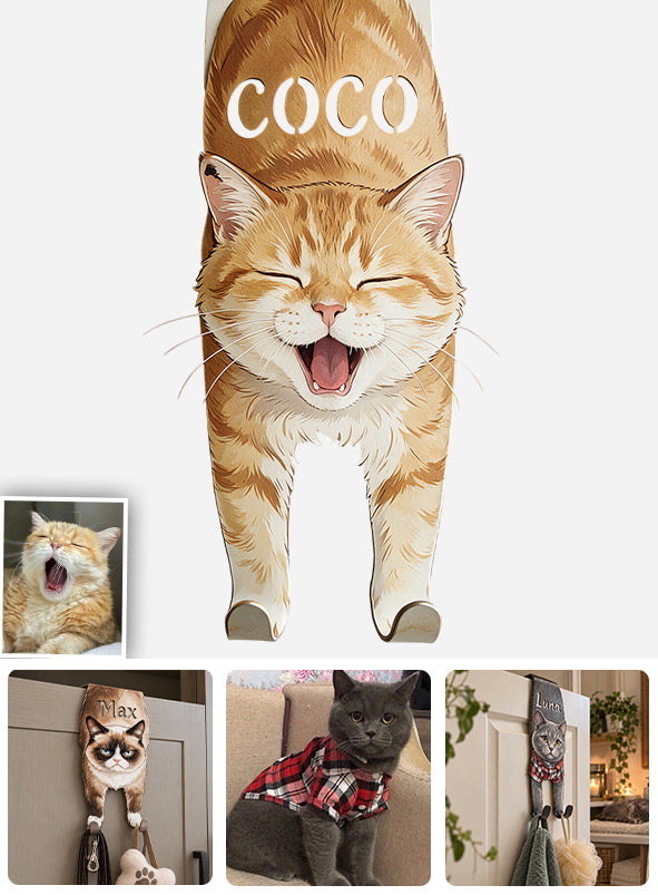 100% Liquid - Personalized Cat Metal Door Hooks