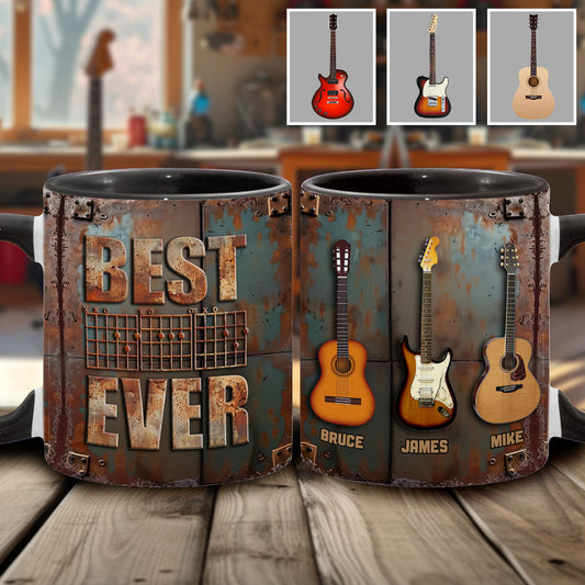 Meilleur papa guitariste du monde - Mug personnalisé à motif guitare