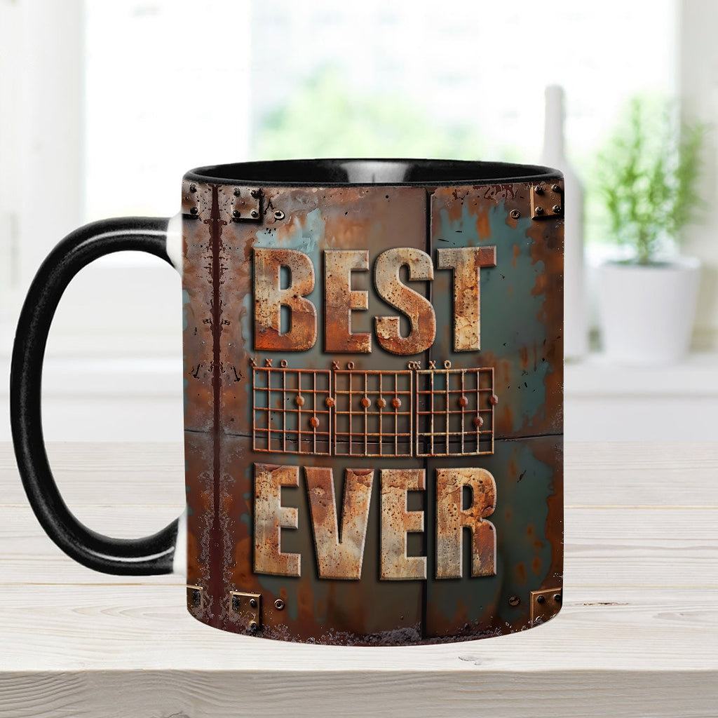 Best Guitar Dad Ever - Personalized Guitar Accent Mug
