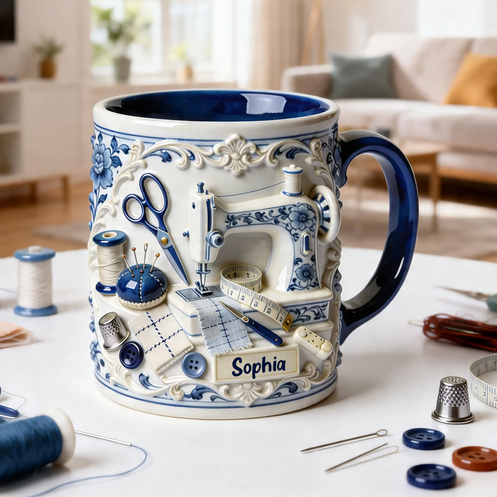 Love Sewing - Personalized Sewing Accent Mug