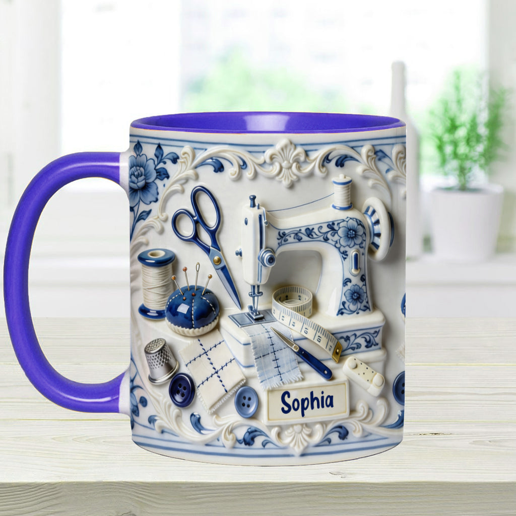 Love Sewing - Personalized Sewing Accent Mug