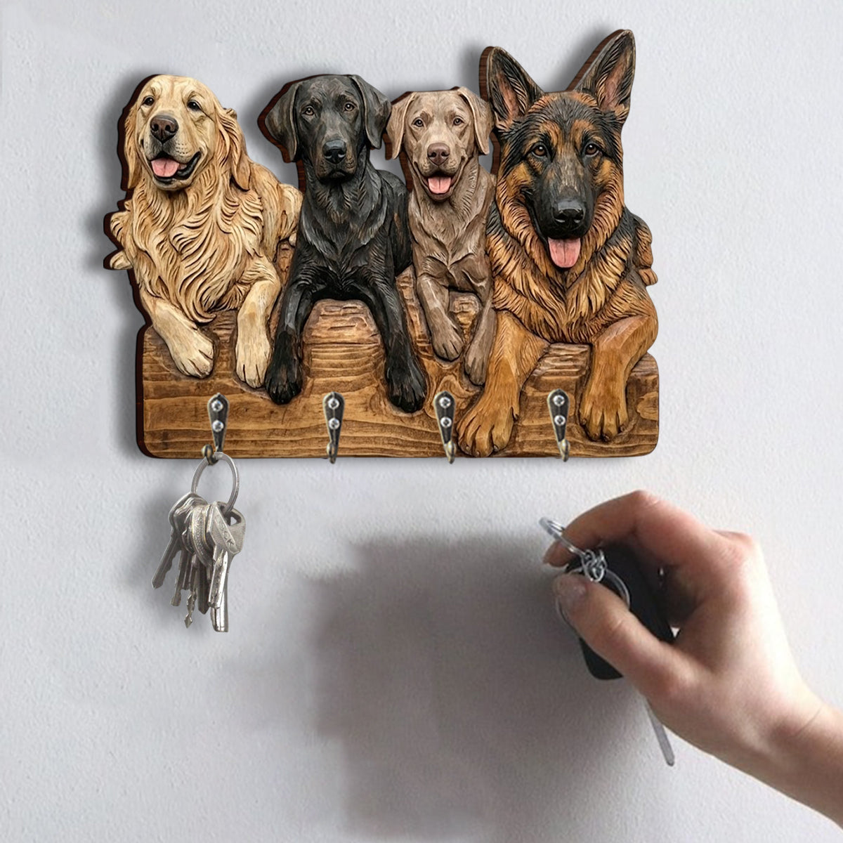 Porte-manteau suspendu personnalisé à partir de n'importe quelle photo - Bienvenue à la maison - Porte-manteau suspendu personnalisé pour chien, forme sur mesure