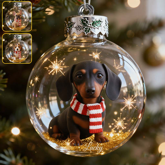I Love My Dog - Personalized Dog Ornament