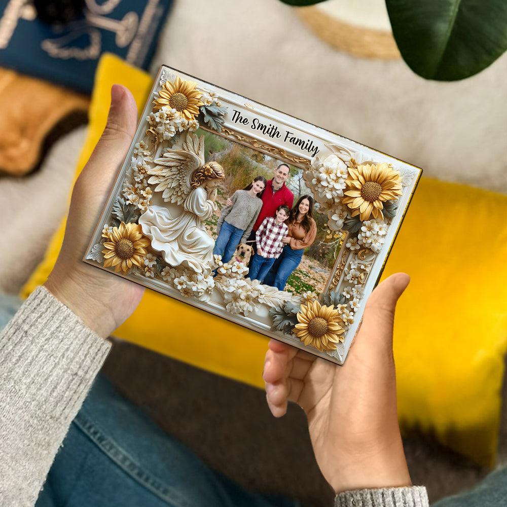 En Dieu nous avons confiance - Cadre photo chrétien personnalisé en forme découpée