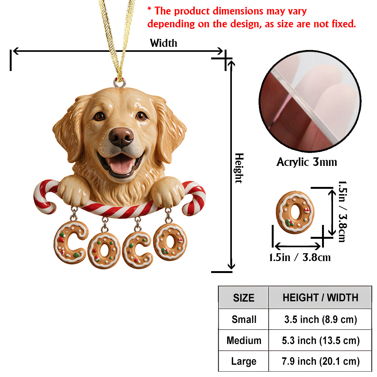 A Very Merry Woofmas - Personalized Dog Ornament With Charm