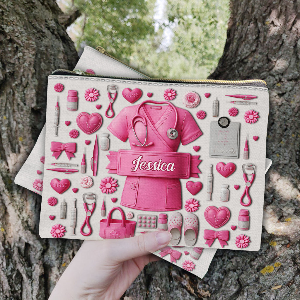 Nursing Is A Work Of Heart - Personalized Nurse Pouch