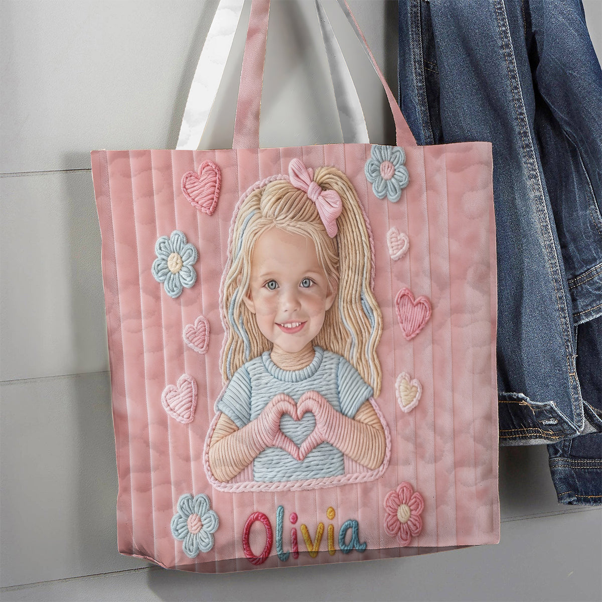Custom Any Photo - Personalized Kid Quilted Tote Bag