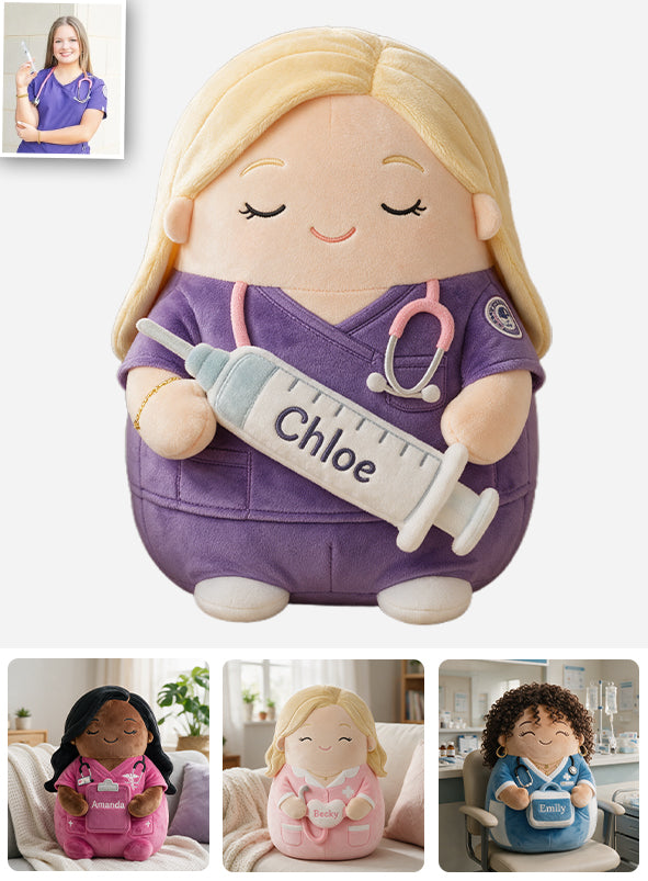 Custom From Any Photo, Any Job - Personalized Nurse Premium Faux Fur Pillow