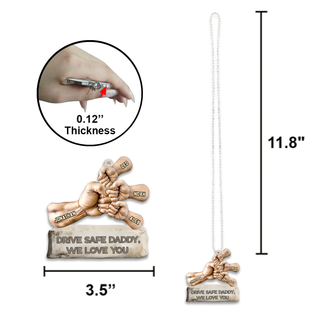 Daddy's Team - Personalized Father Car Ornament