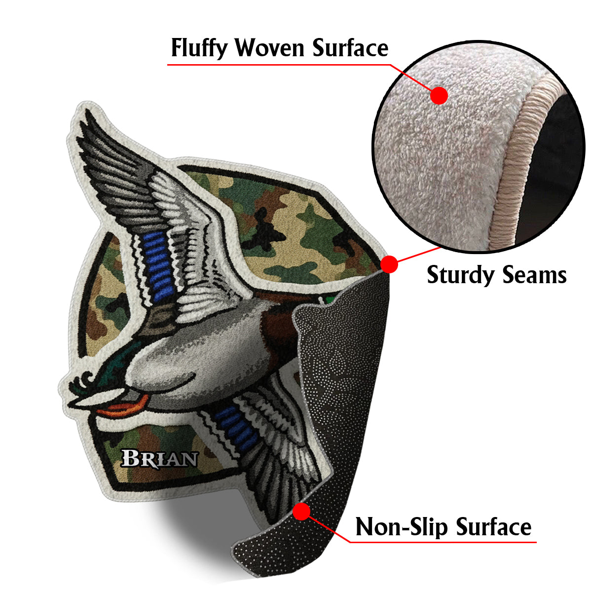 Passionné de chasse - Tapis de chasse antidérapant personnalisé