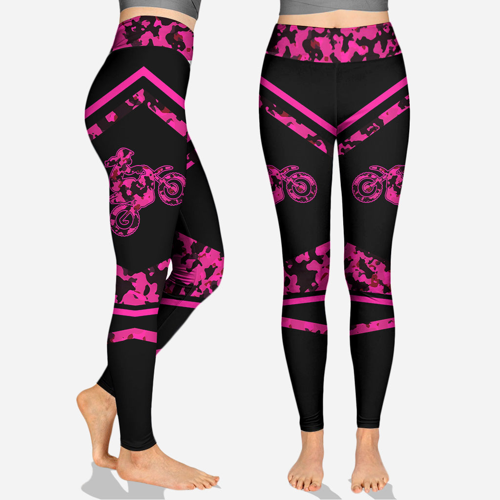 Dirt Girls - Débardeur et legging ajourés personnalisés pour moto cross