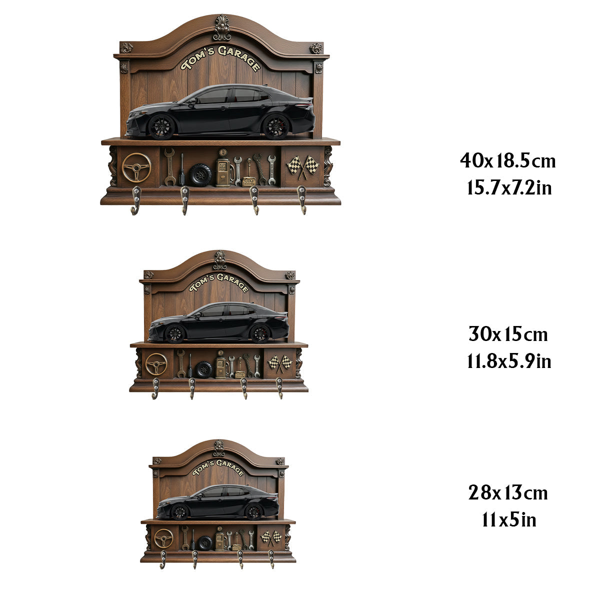 Porte-clés personnalisé à partir d'une photo pour votre garage - Porte-clés suspendu sur mesure pour les passionnés d'automobile