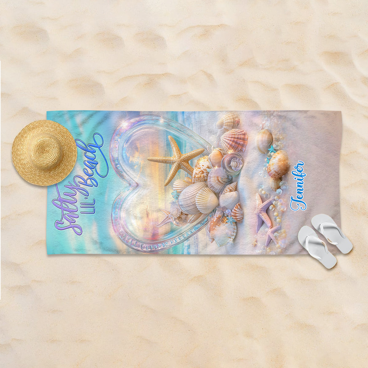 Salty Lil Beach - Personalized Sea Lover Quick-dry Beach Towel/ Bath Towel
