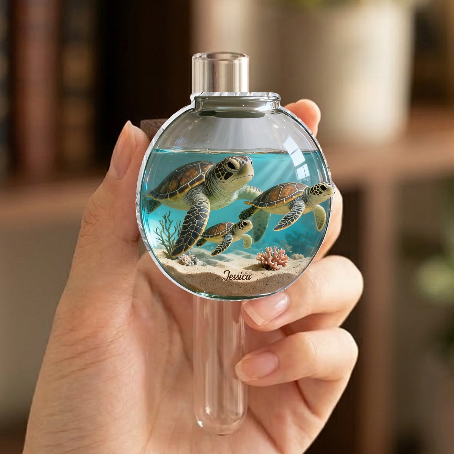 Love Turtle - Personalized Turtle Magnetic Flower Vase