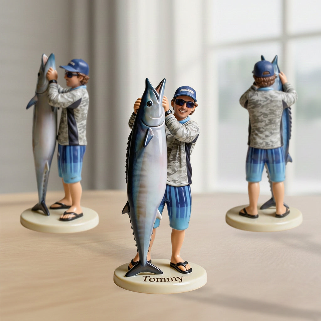 Figurine 3D Personnalisée Réelle à Partir de n'importe quelle Photo - Figurine de Pêche Premium 3D