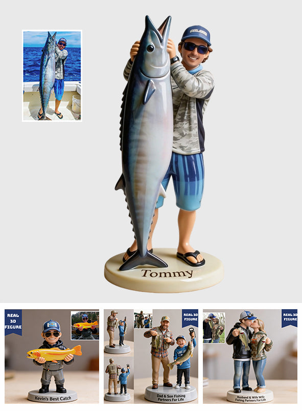 Figurine 3D Personnalisée Réelle à Partir de n'importe quelle Photo - Figurine de Pêche Premium 3D