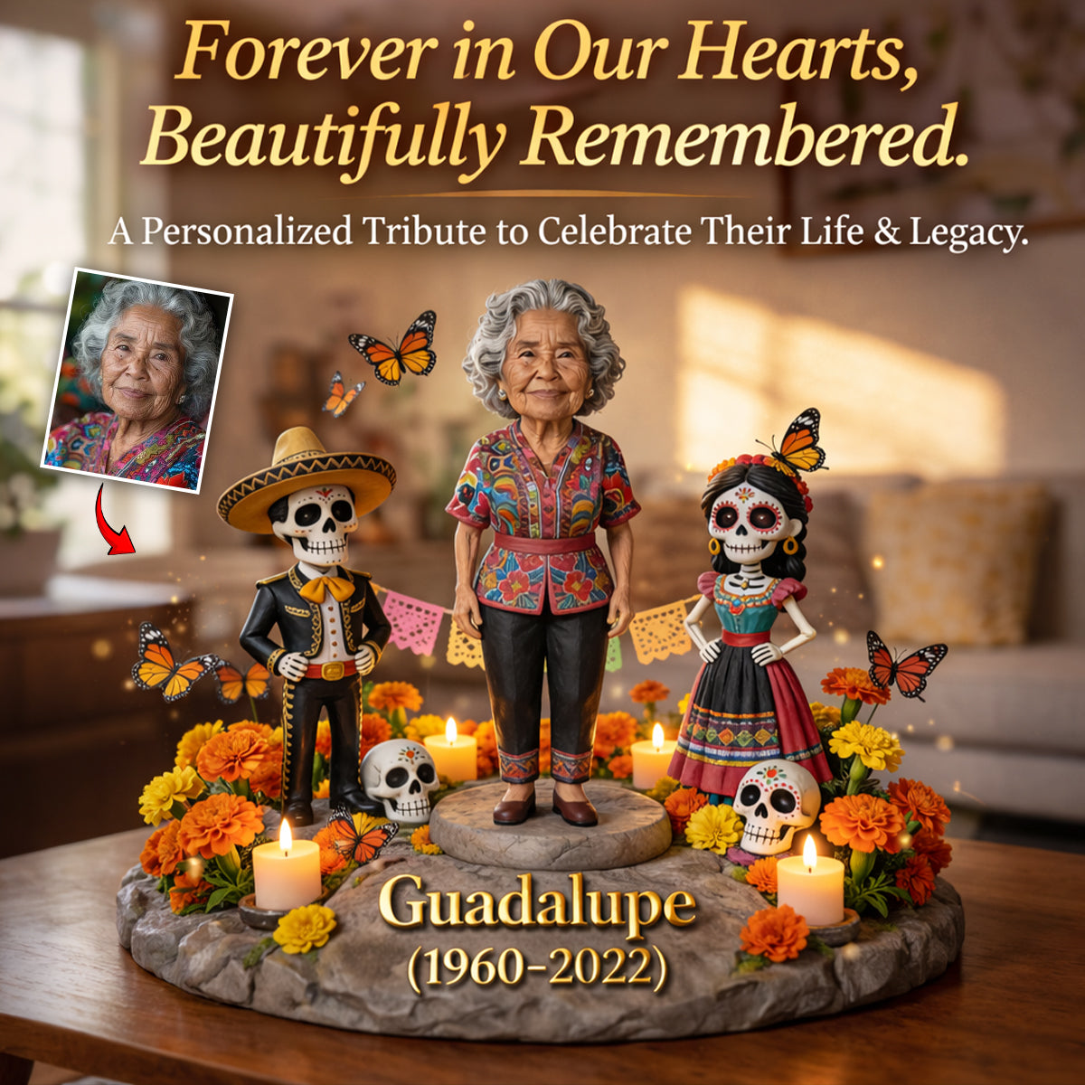 In Loving Memory, Memorial Gift - Personalized Memorial Custom Shaped Acrylic Plaque