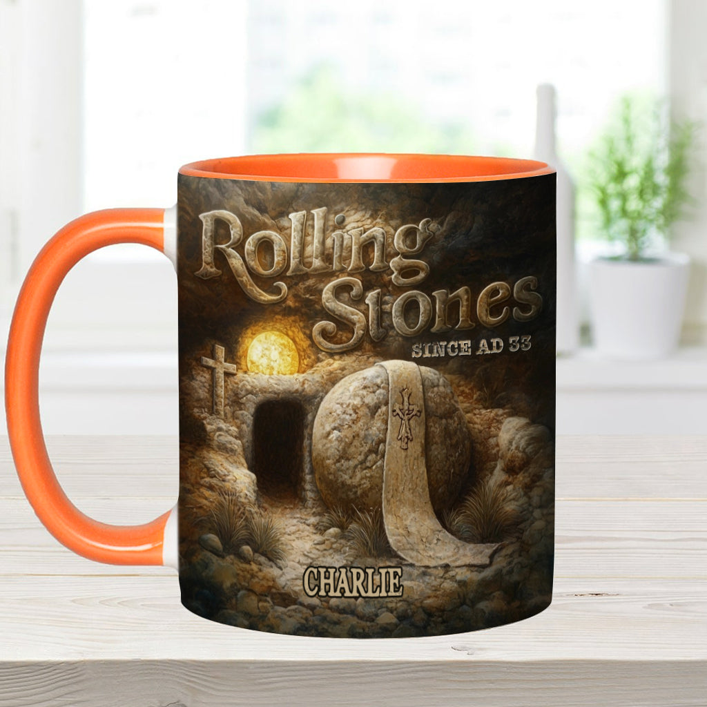 Rolling Stones Since AD 33 - Personalized Christian Accent Mug