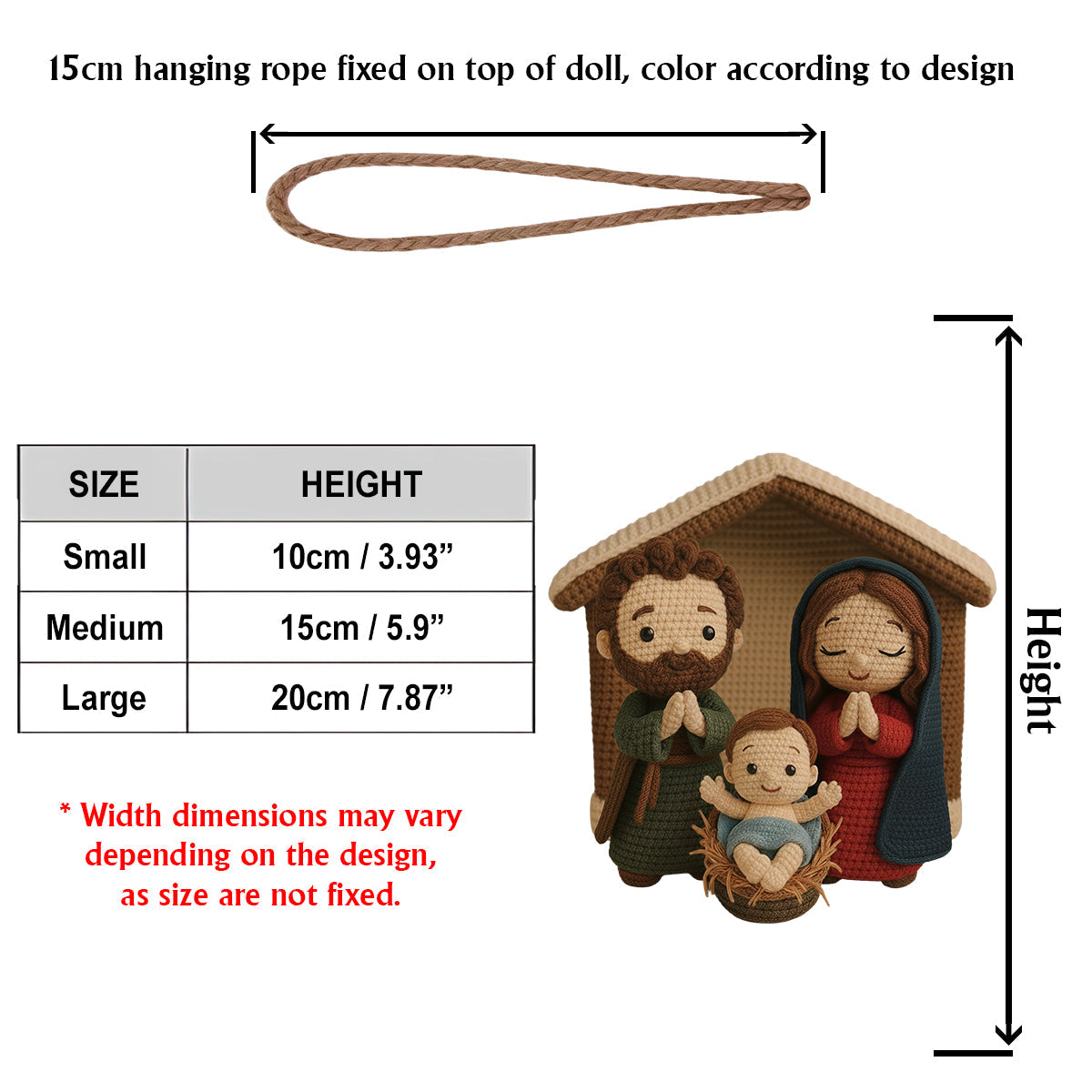 Nativity Scene Jesus - Personalized Christian Handmade Crochet Ornament