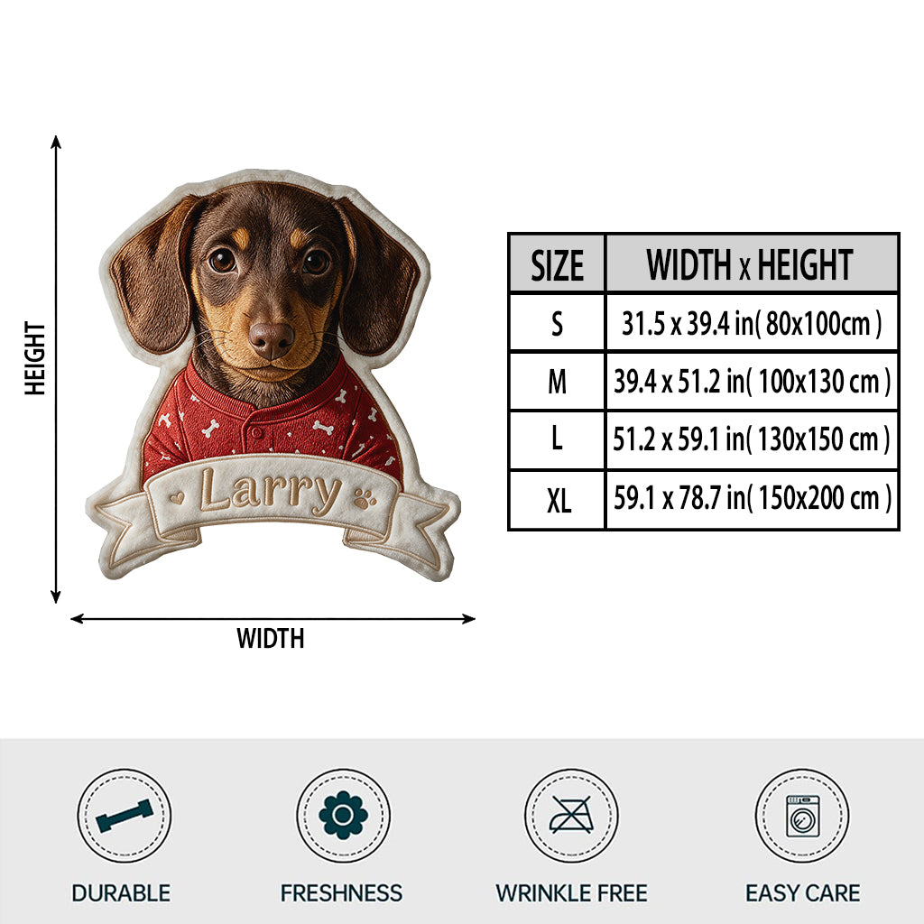 Love My Pet - Personalized Pet Shaped Fleece Blanket