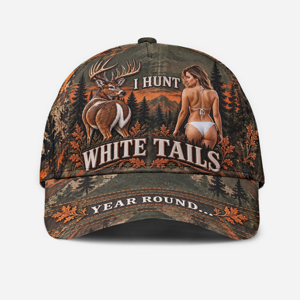 I Hunt White Tails Year Round - Personalized Hunting Classic Cap