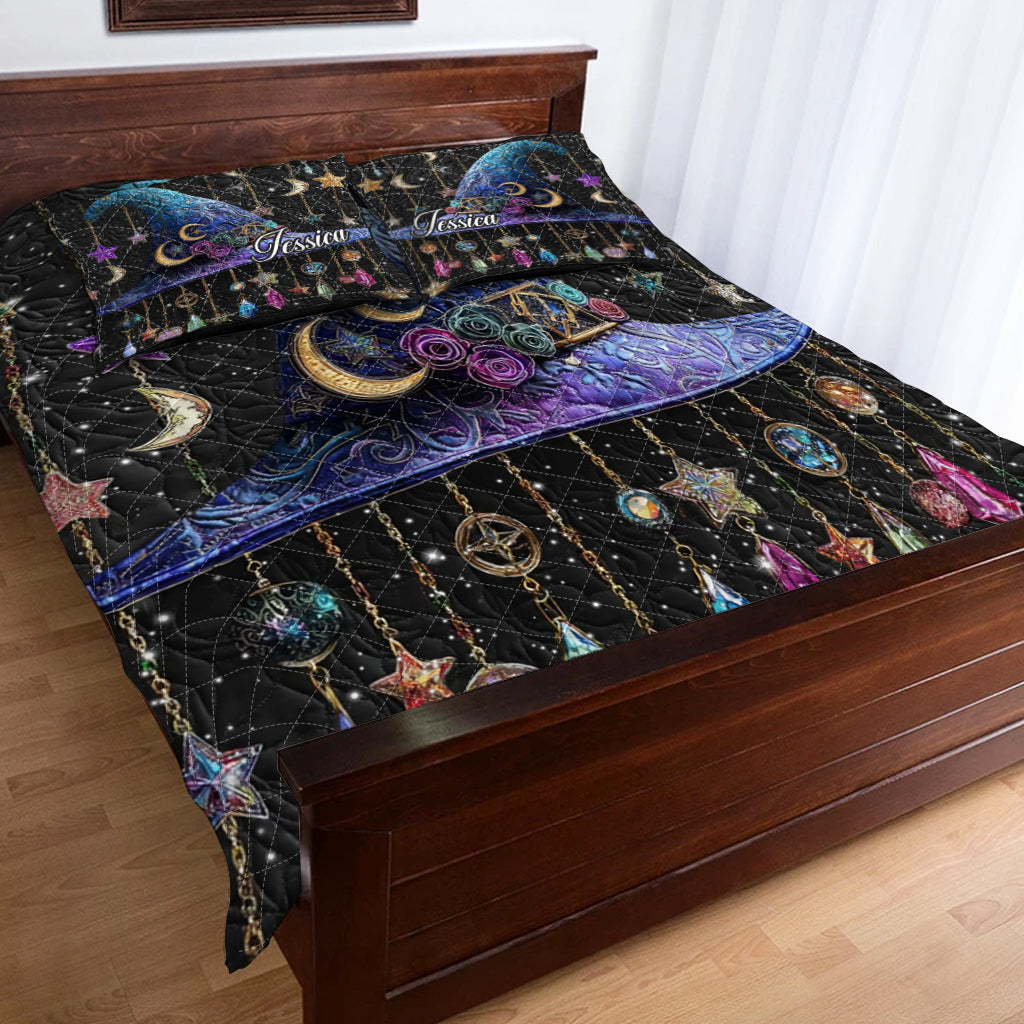 Beautiful Hat - Personalized Witch Quilt Set
