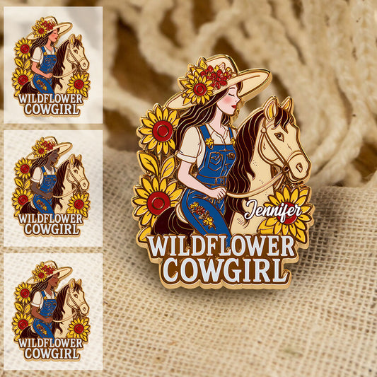 Cowgirl Wildflower - Épinglette Cowgirl personnalisée